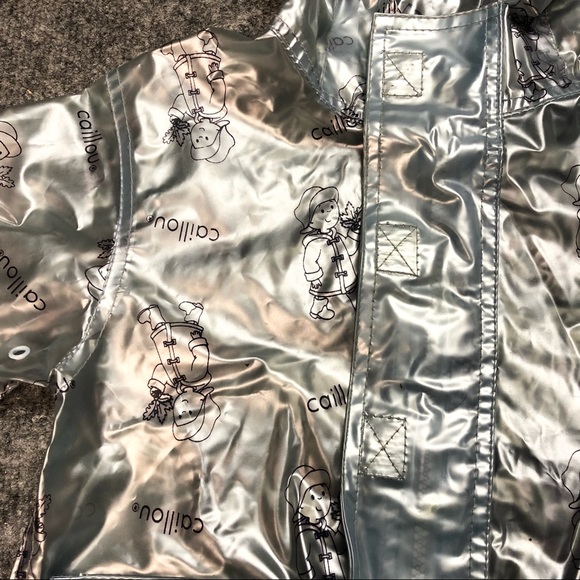 Caillou Clear Rain Coat Jacket Raincoat Size 2T - Picture 3 of 6